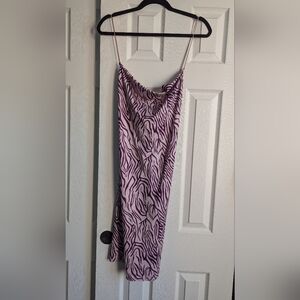 Purple Zebra Print Dress